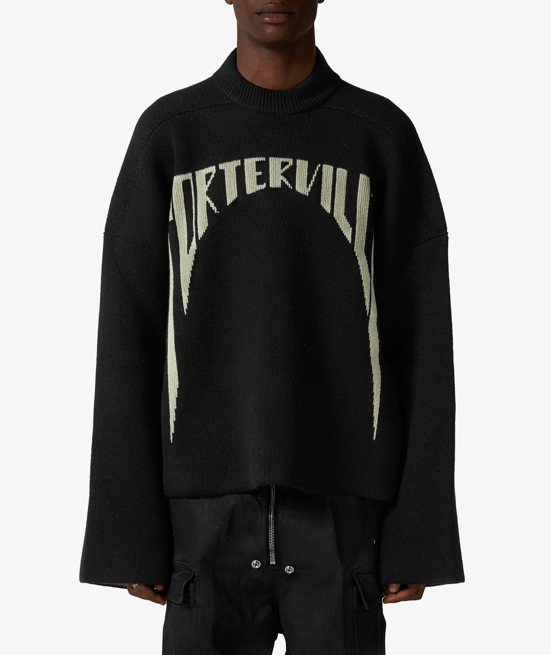 Rick Owens Porterville Jumbo Sweater in Black | SVD USA