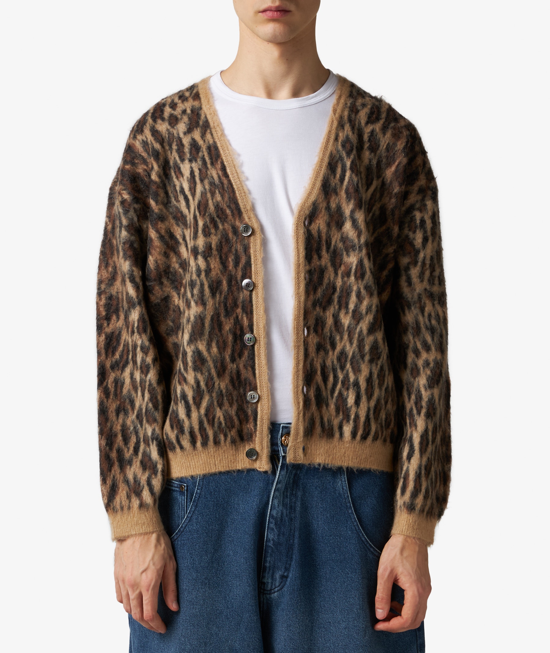 SAINT Mxxxxxx Mohair Cardigan in Brown | SVD USA