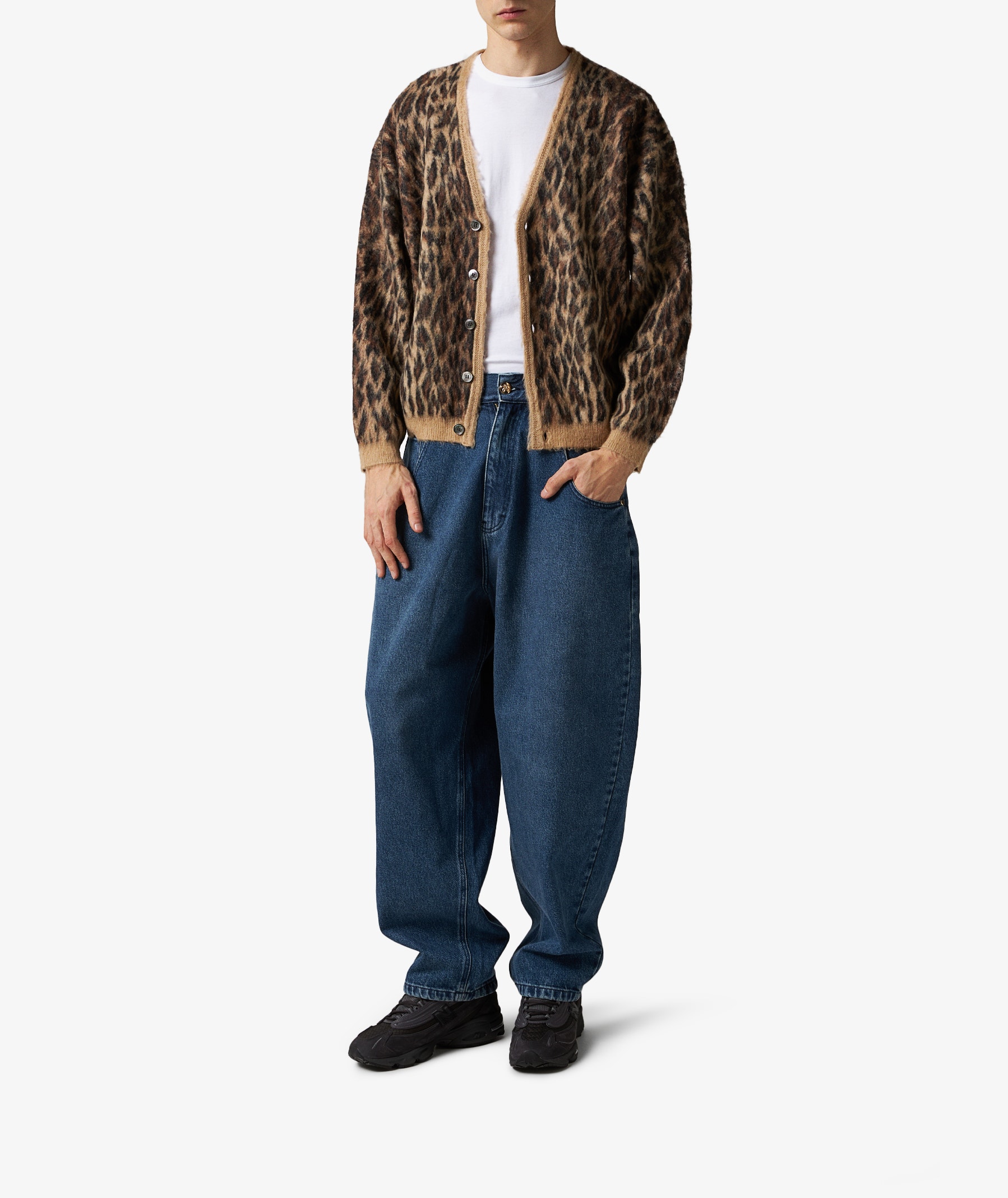 SAINT Mxxxxxx Mohair Cardigan in Brown | SVD USA