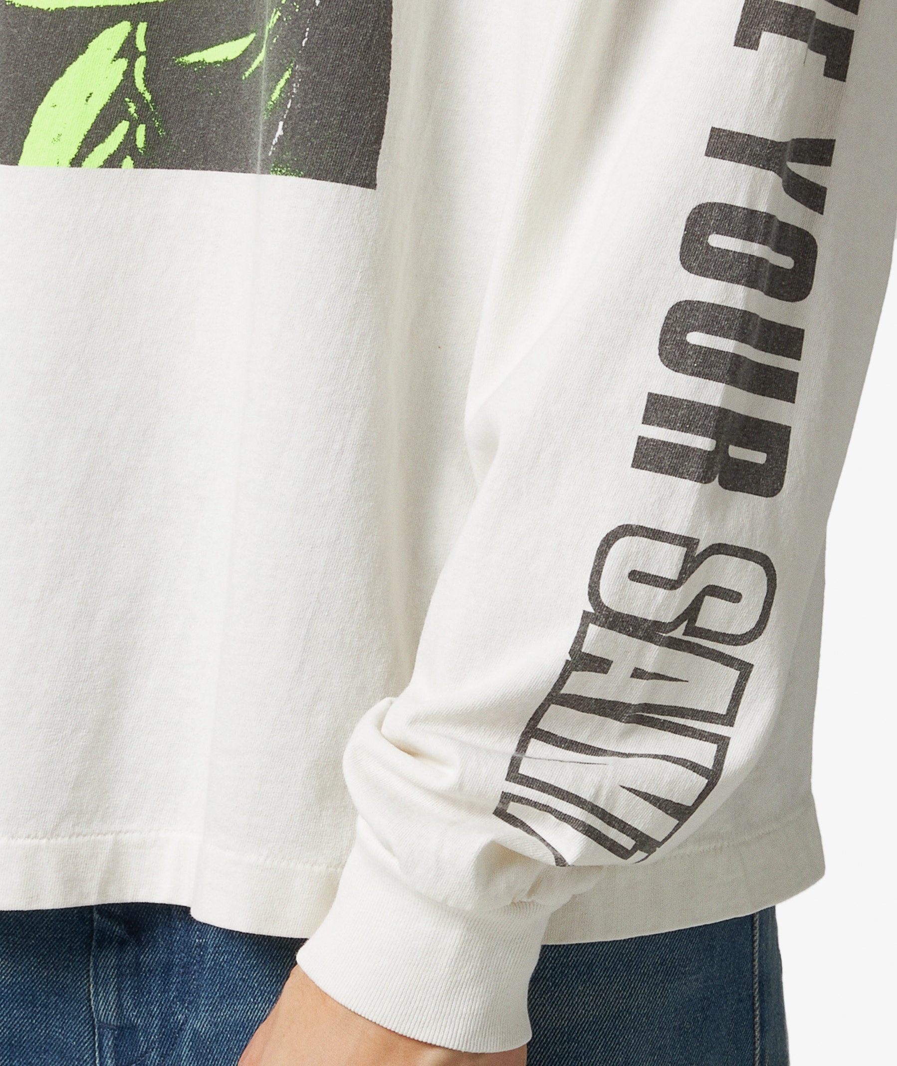 SAINT Mxxxxxx Love ur Saint Long Sleeve T-Shirt | Off White | SVD USA