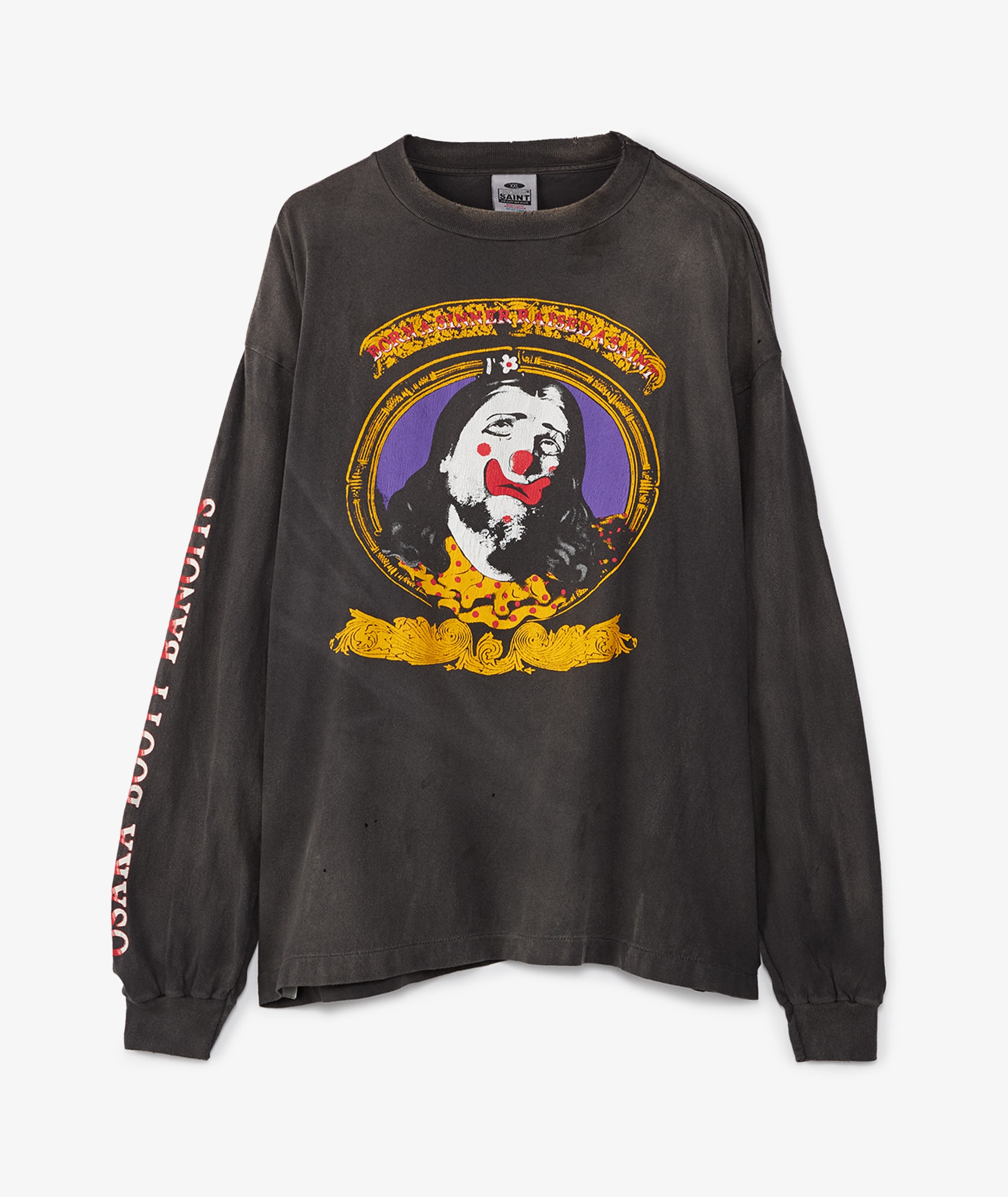 SAINT Mxxxxxx Live In Hell Long Sleeve T-Shirt | Dark Gray | SVD USA