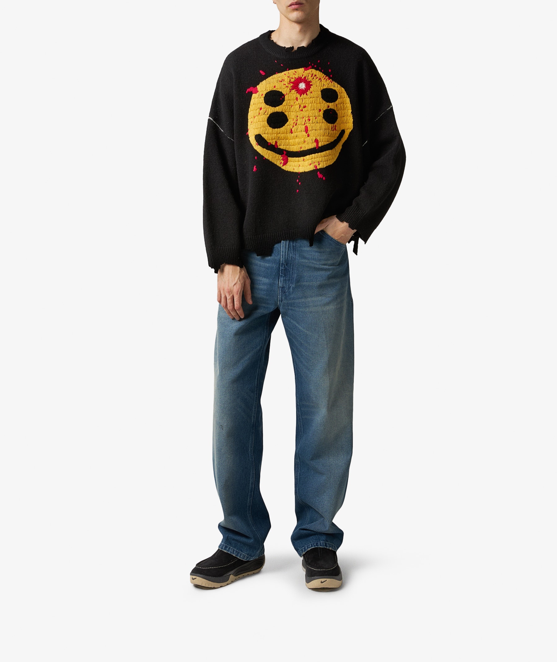 SAINT Mxxxxxx Smile Crew Sweater x Cactus Plant Flea Market