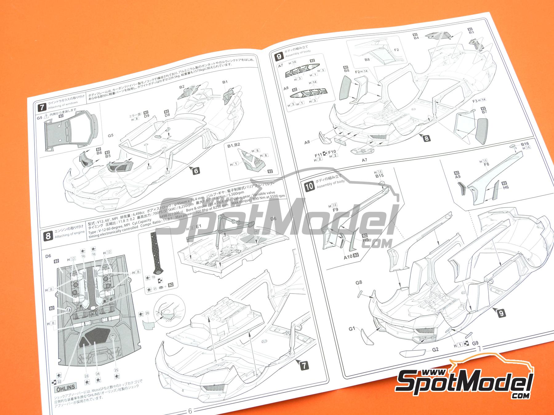 Fujimi 123974: Car scale model kit 1/24 scale - Lamborghini