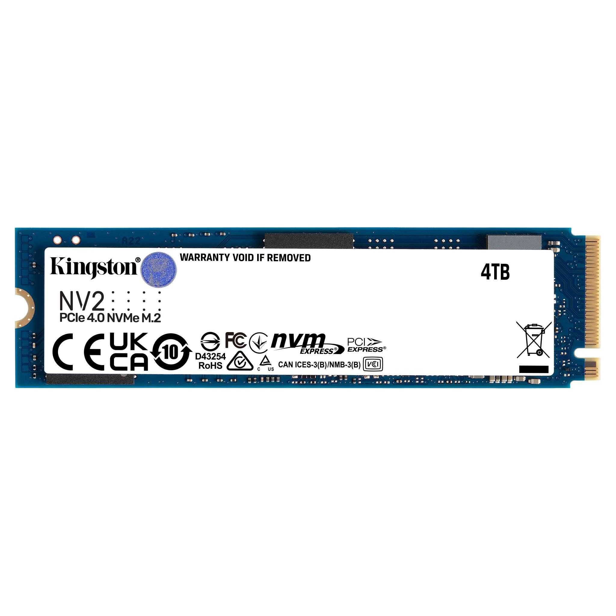 Unidad SSD Kingston NV2 4TB. M.2 2280. PCIe 4.0, NVMe Lectura 3500