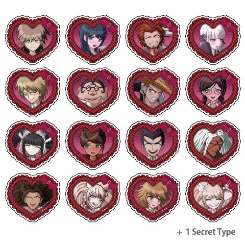 ダンガンロンパシリーズ ハート型アクリルバッジBOX | 株式会社