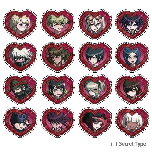 ダンガンロンパシリーズ ハート型アクリルバッジBOX | 株式会社