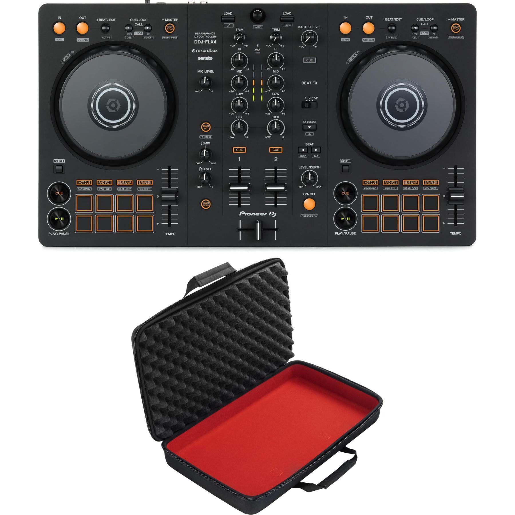 Pioneer DJ DDJ-FLX4 2-deck Rekordbox and Serato DJ Controller with
