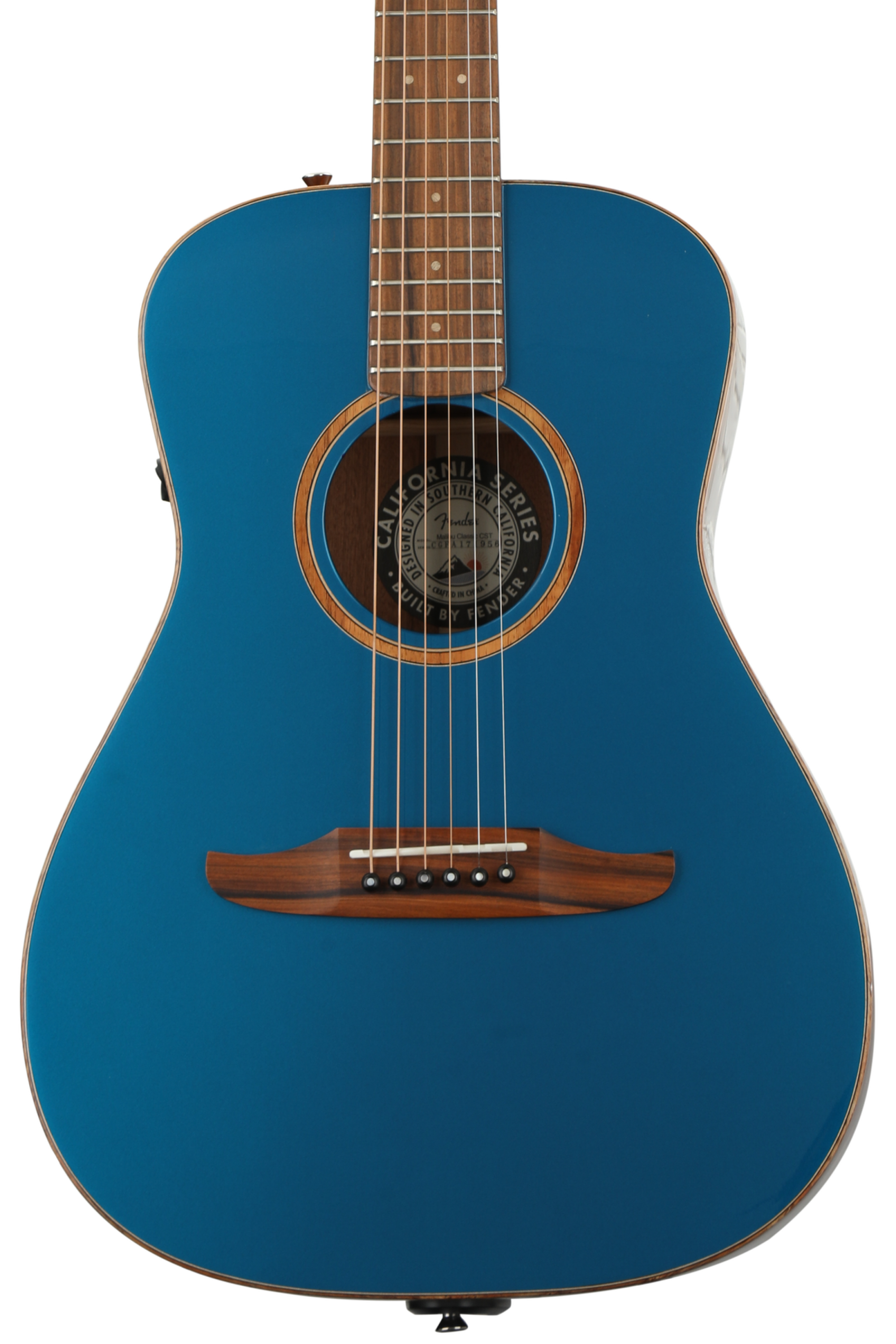 Fender Malibu Classic Acoustic-Electric Guitar - Cosmic Turquoise