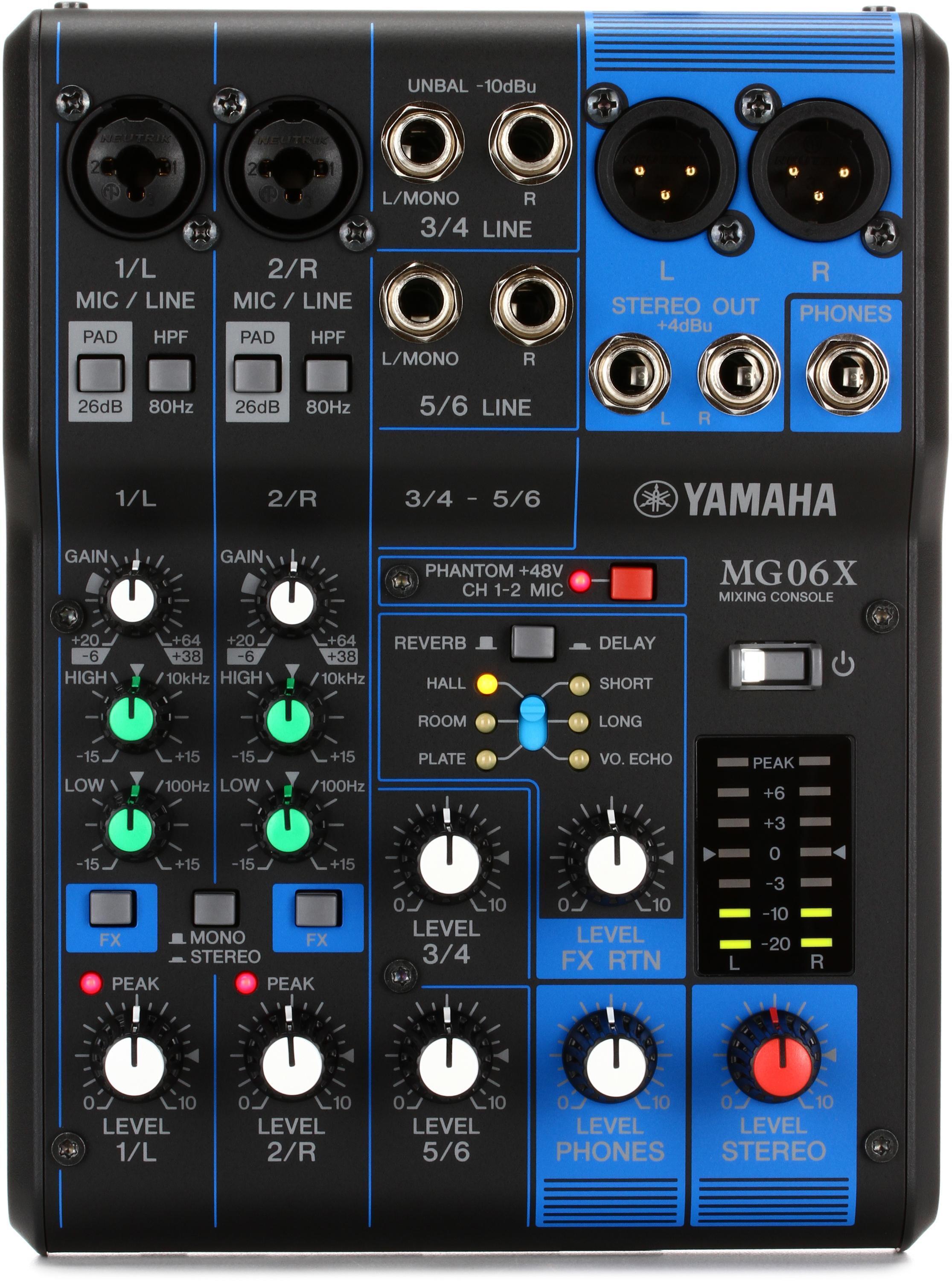 Yamaha MG06X 6-channel Mixer with Effects | Sweetwater