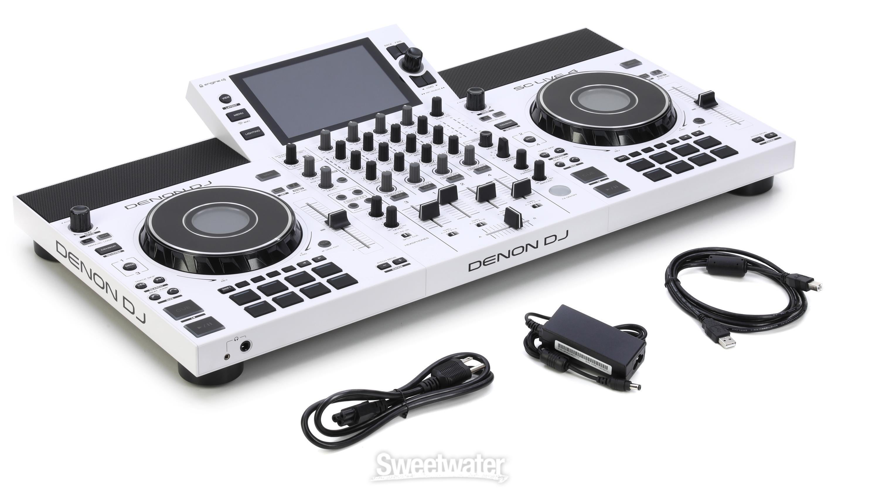 Denon DJ SC Live 4 Standalone DJ Controller - White | Sweetwater