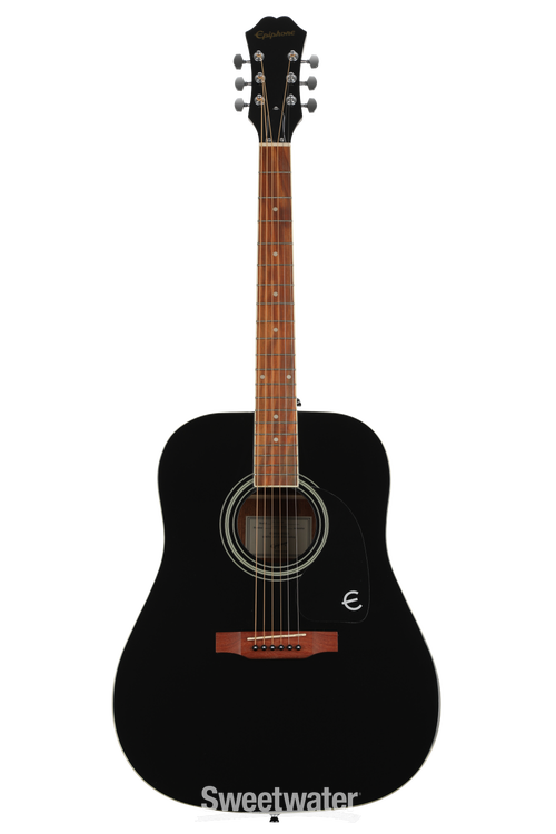 Epiphone DR-100 Dreadnought Acoustic Guitar - Ebony | Sweetwater