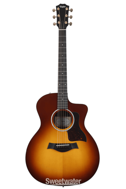 Taylor 214ce-SB DLX Acoustic-Electric Guitar - Tobacco Sunburst