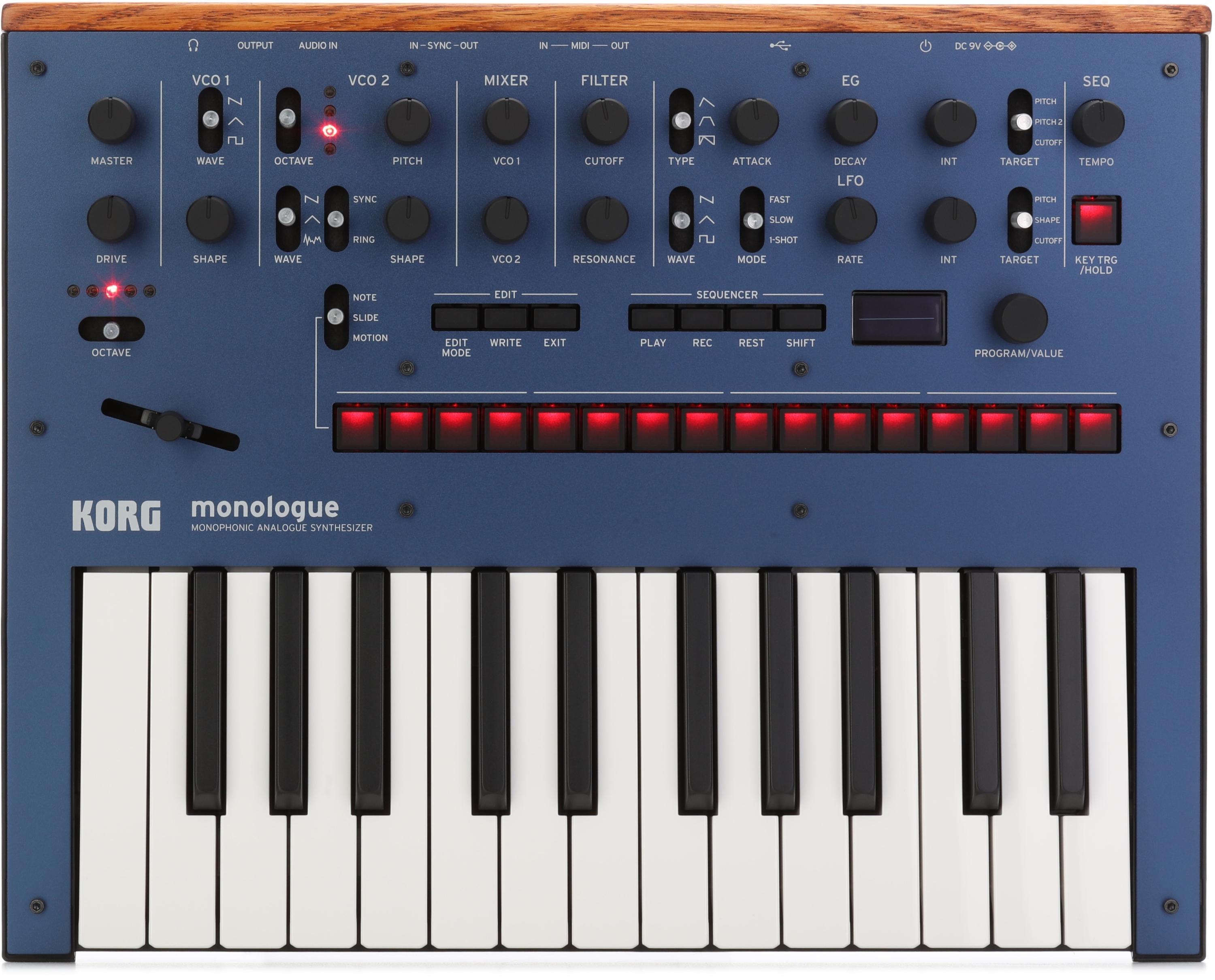 Korg monologue Analog Synthesizer - Blue | Sweetwater