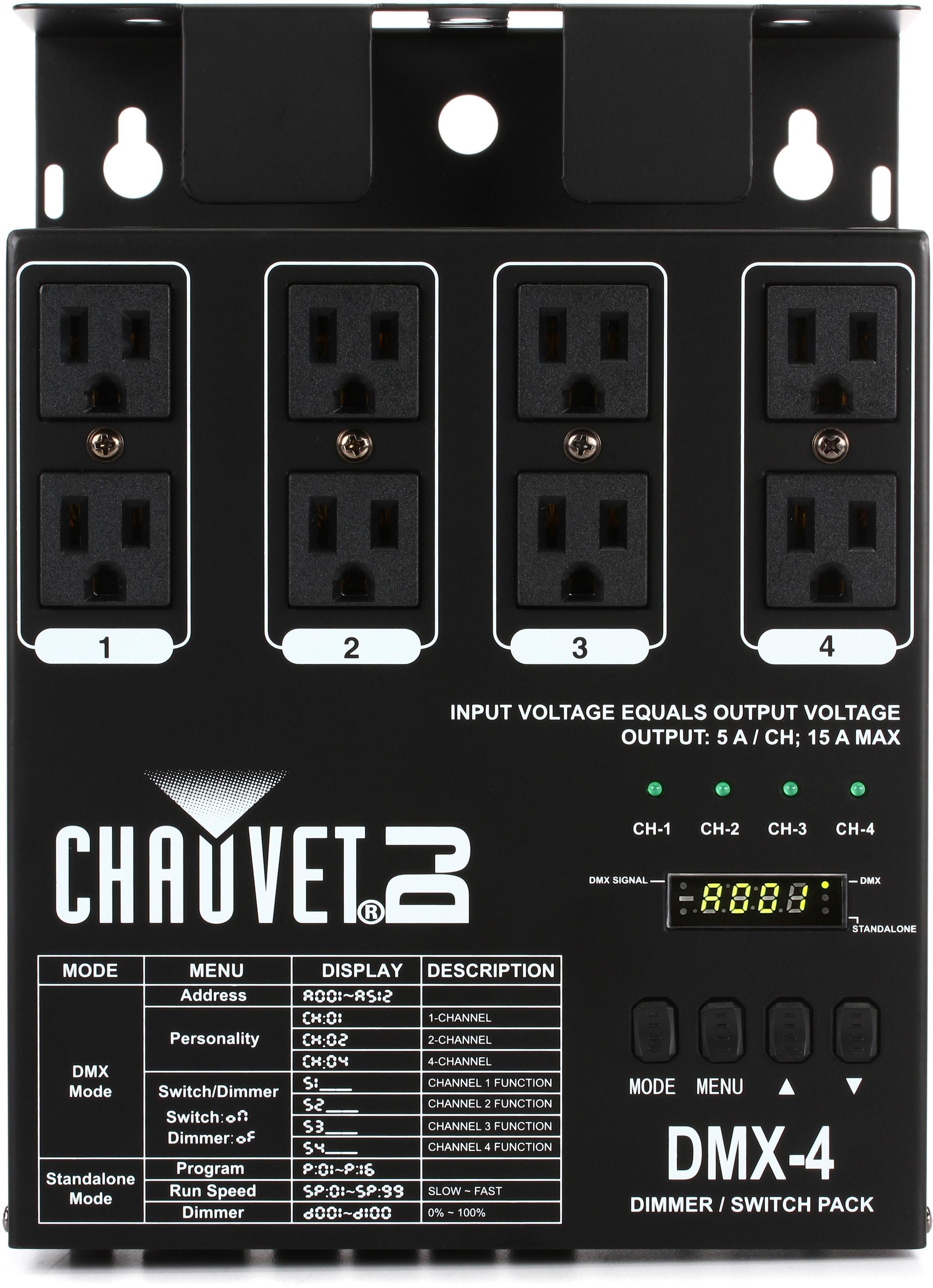 Chauvet DJ DMX-4 4-channel DMX Dimmer/Switch Pack | Sweetwater