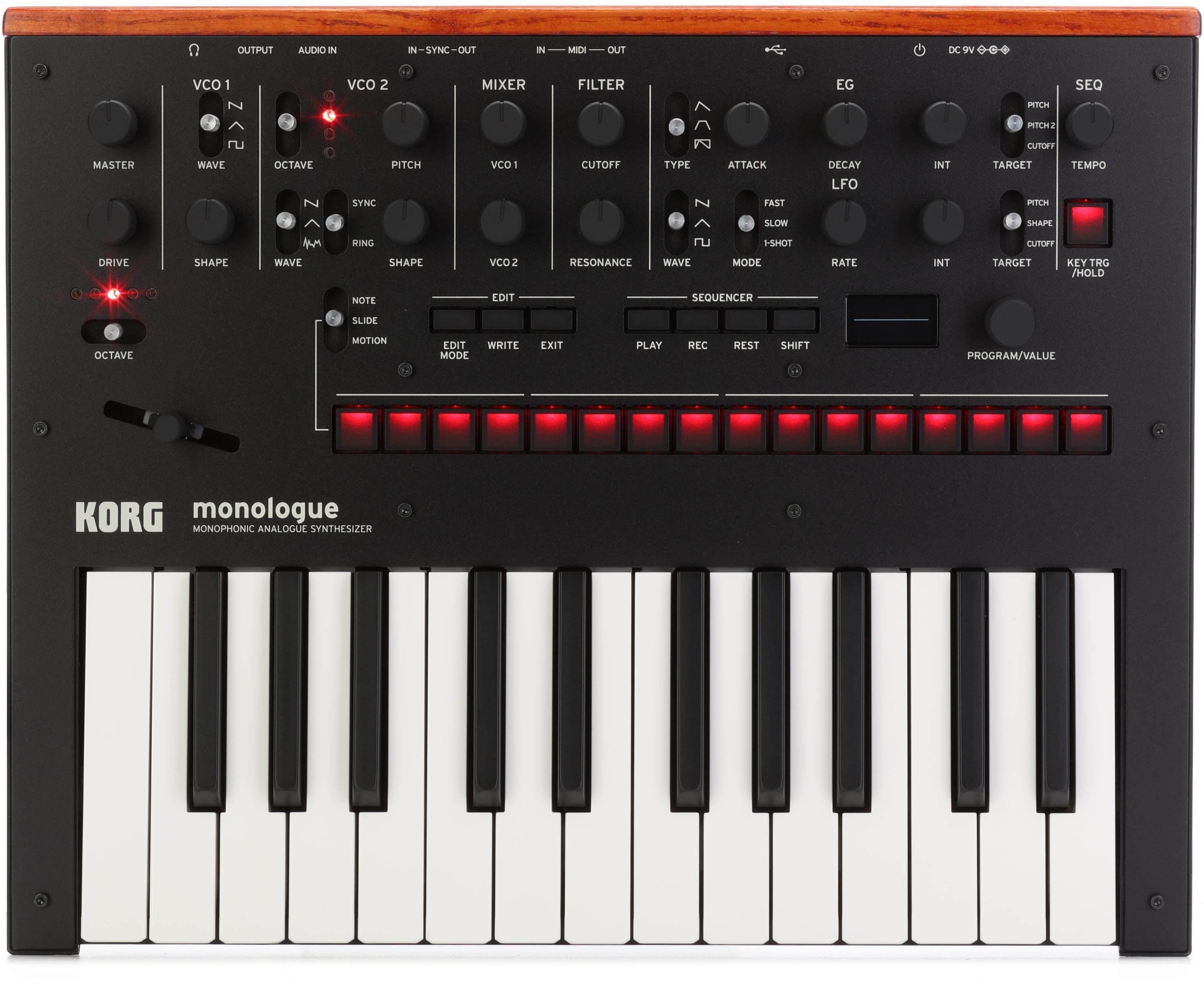 Korg monologue Analog Synthesizer - Black | Sweetwater