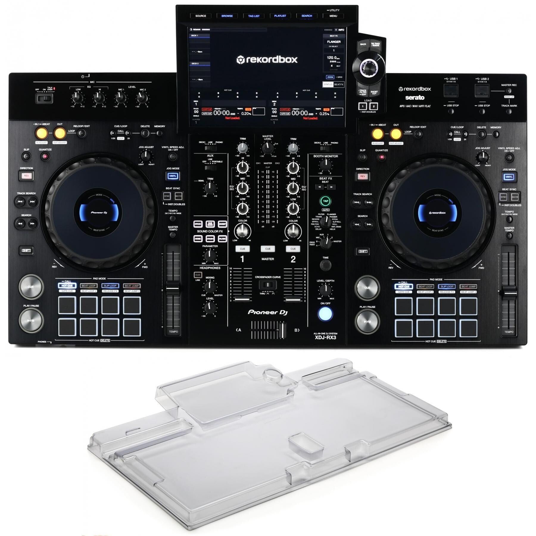 Pioneer DJ XDJ-RX3 Digital DJ System with Decksaver Cover | Sweetwater