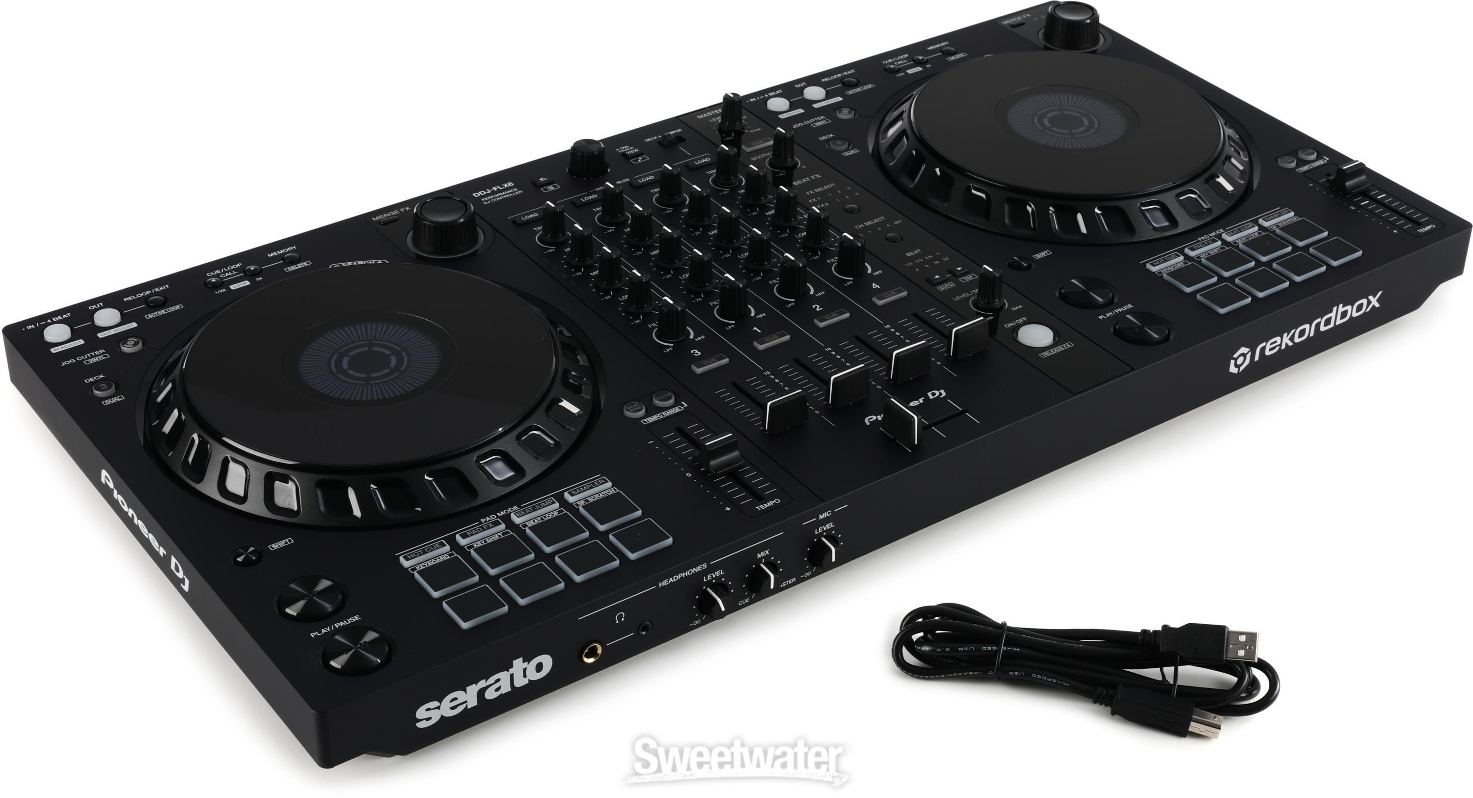 Pioneer DJ DDJ-FLX6 4-deck Rekordbox and Serato DJ Controller
