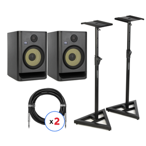 KRK ROKIT 7 G5 7-inch Powered Studio Monitor Pair with Stands and