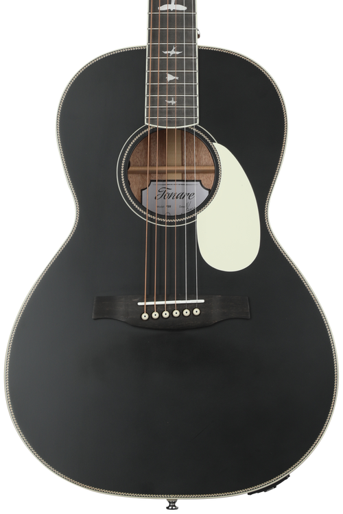 PRS SE P20E Parlor Acoustic-electric Guitar - Black Satin Top