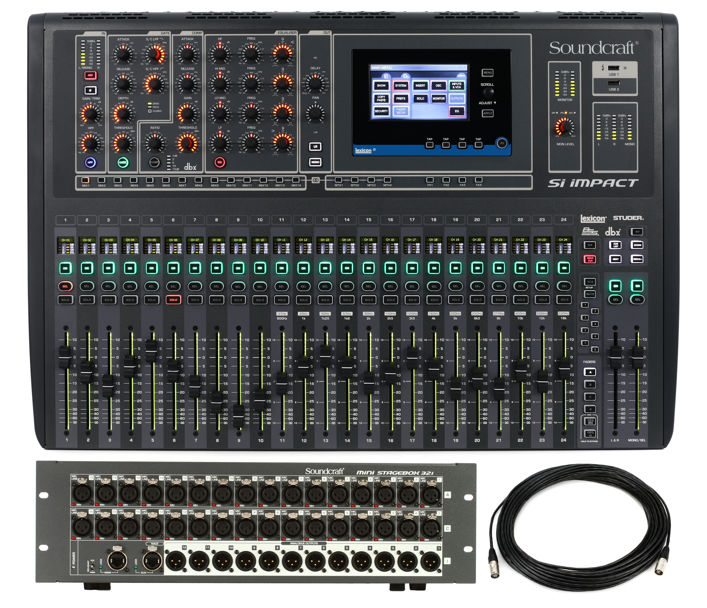 Soundcraft Si Impact Digital Mixer with Mini Stagebox 32i | Sweetwater