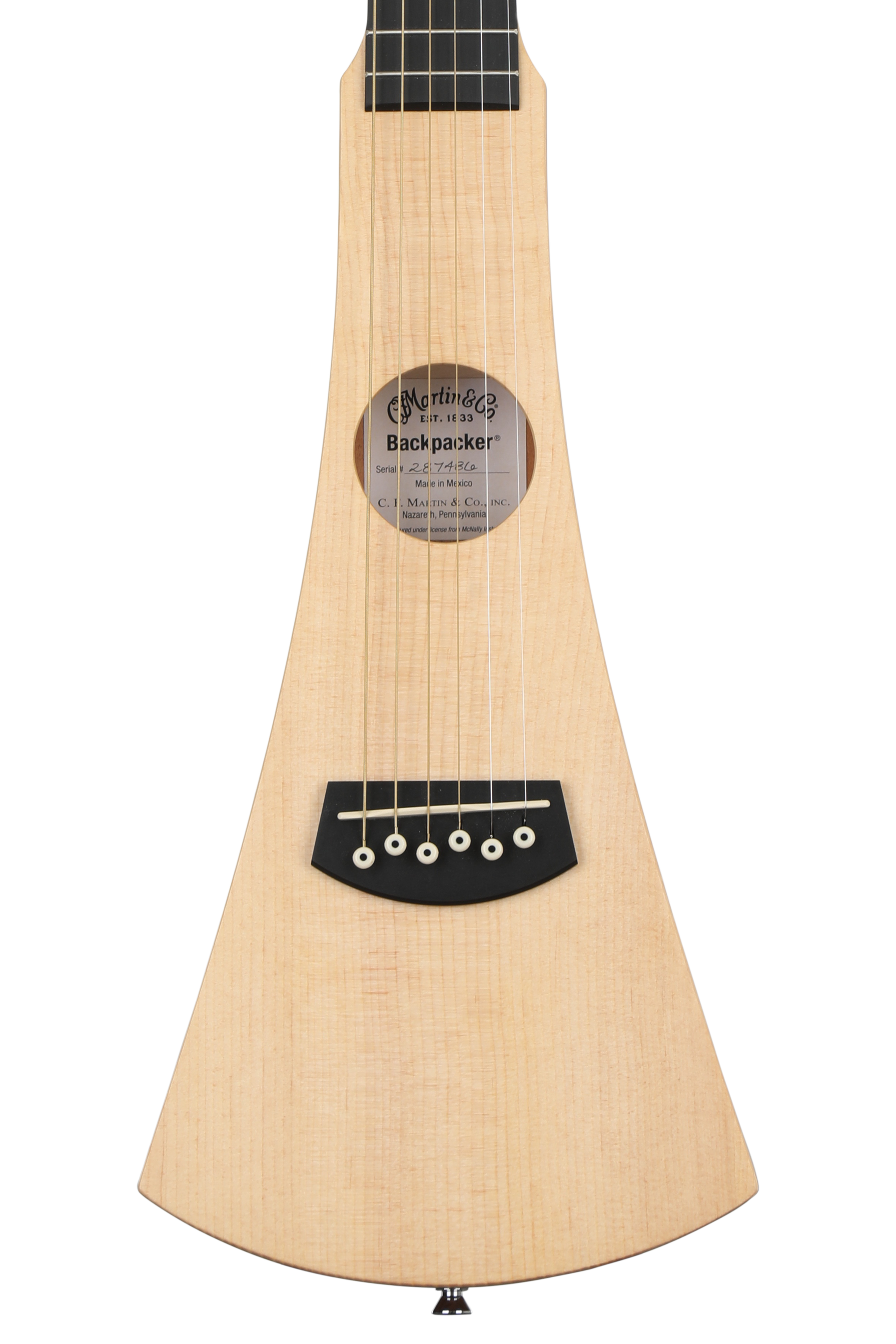 Martin Backpacker Steel String Acoustic Travel Guitar - Natural