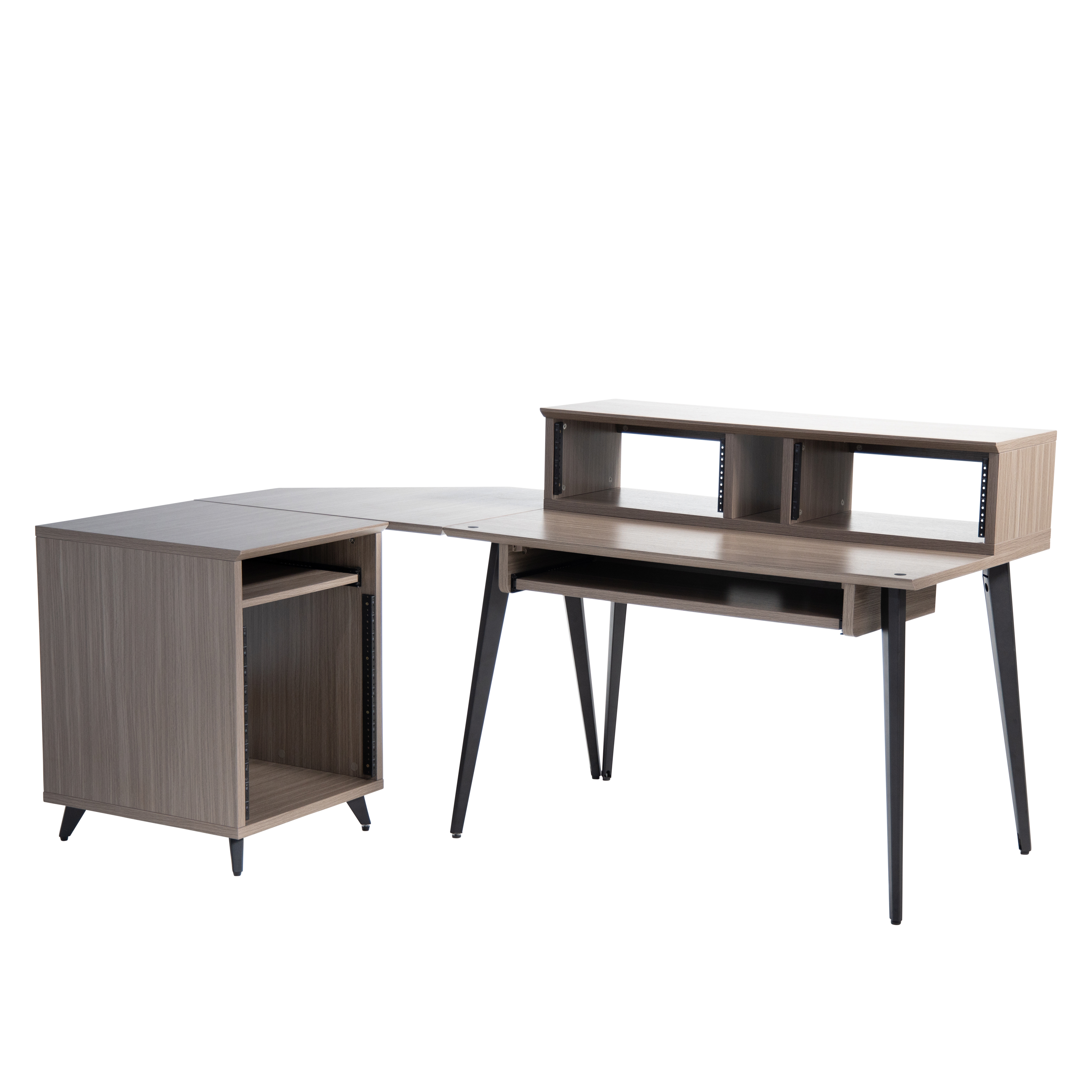 Gator Frameworks Elite Complete Desk Package - Driftwood Grey