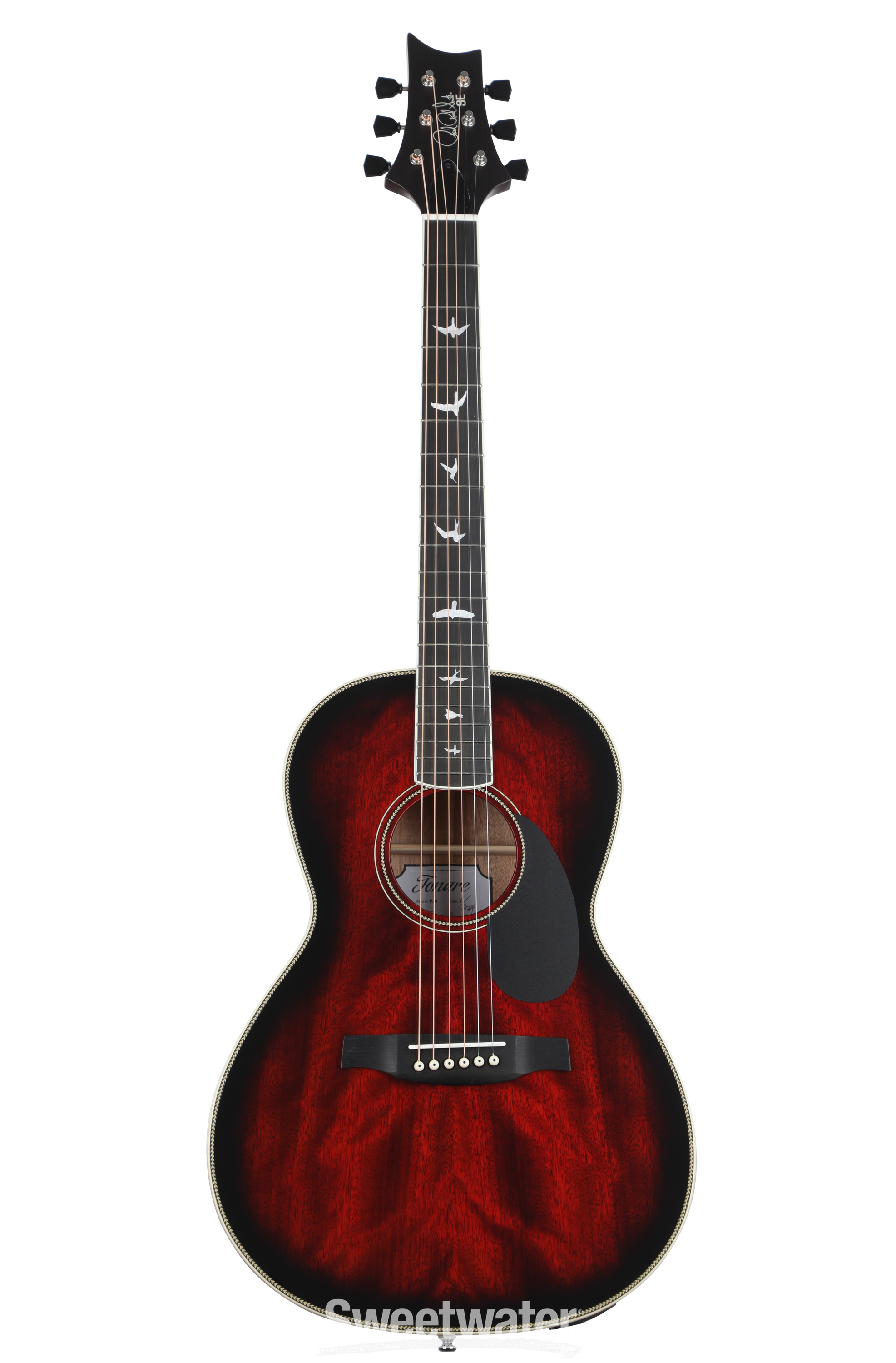 PRS SE P20 Parlor Acoustic-electric Guitar - Fire Red Burst