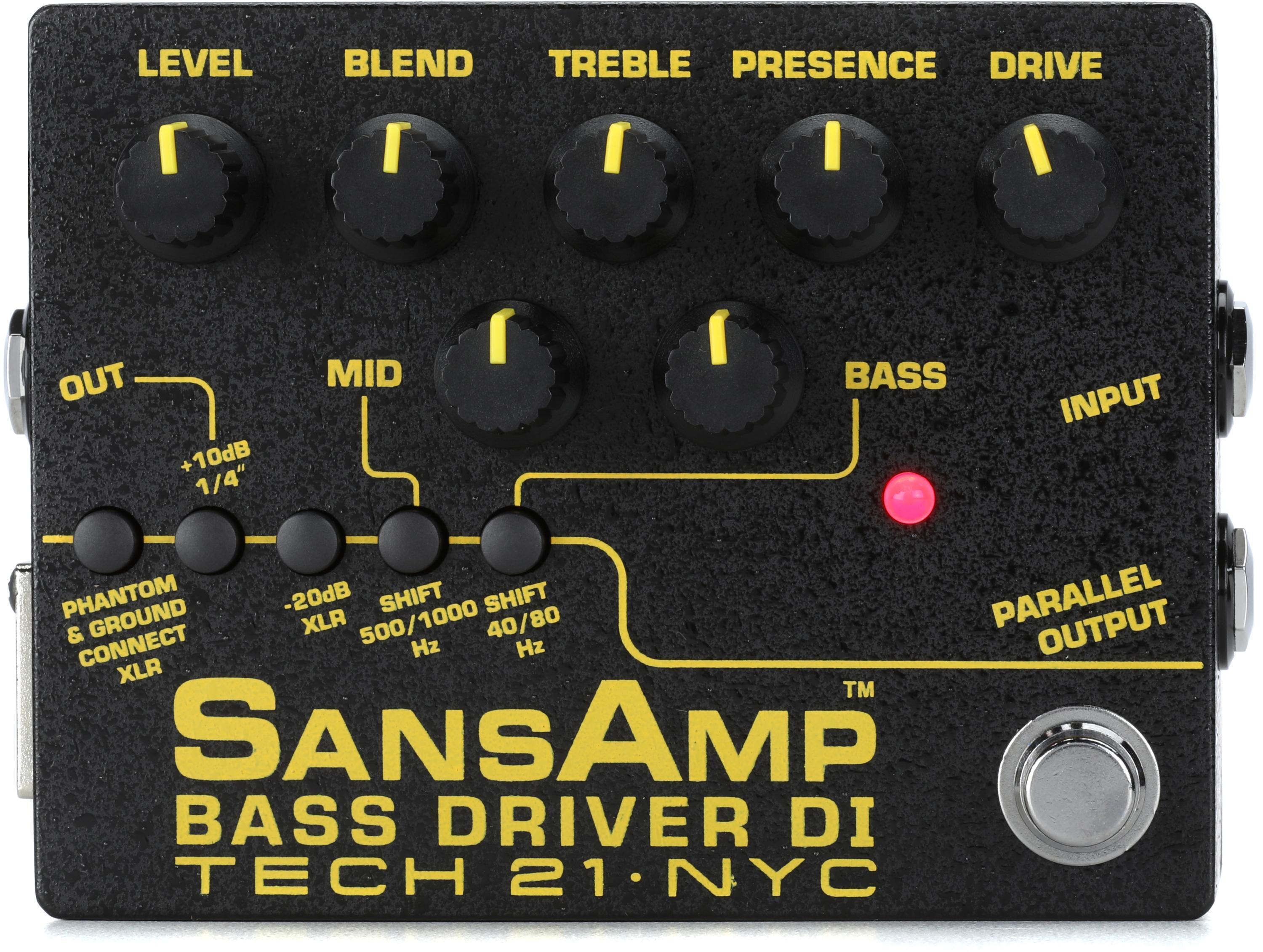 Tech 21 SansAmp Programmable Bass Driver DI Pedal | Sweetwater