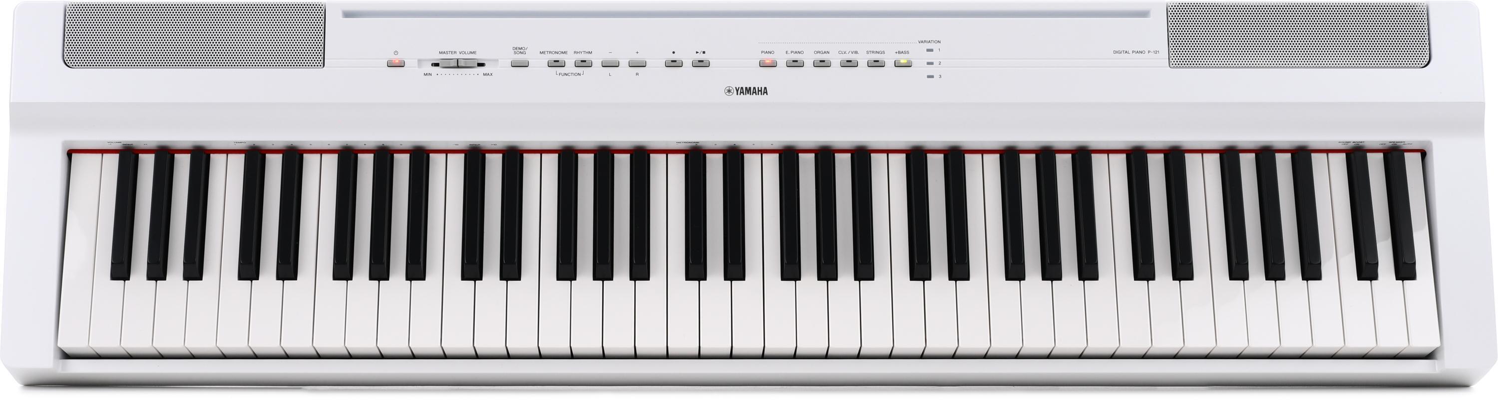 Yamaha P-121 73-key Digital Piano with Speakers - White | Sweetwater