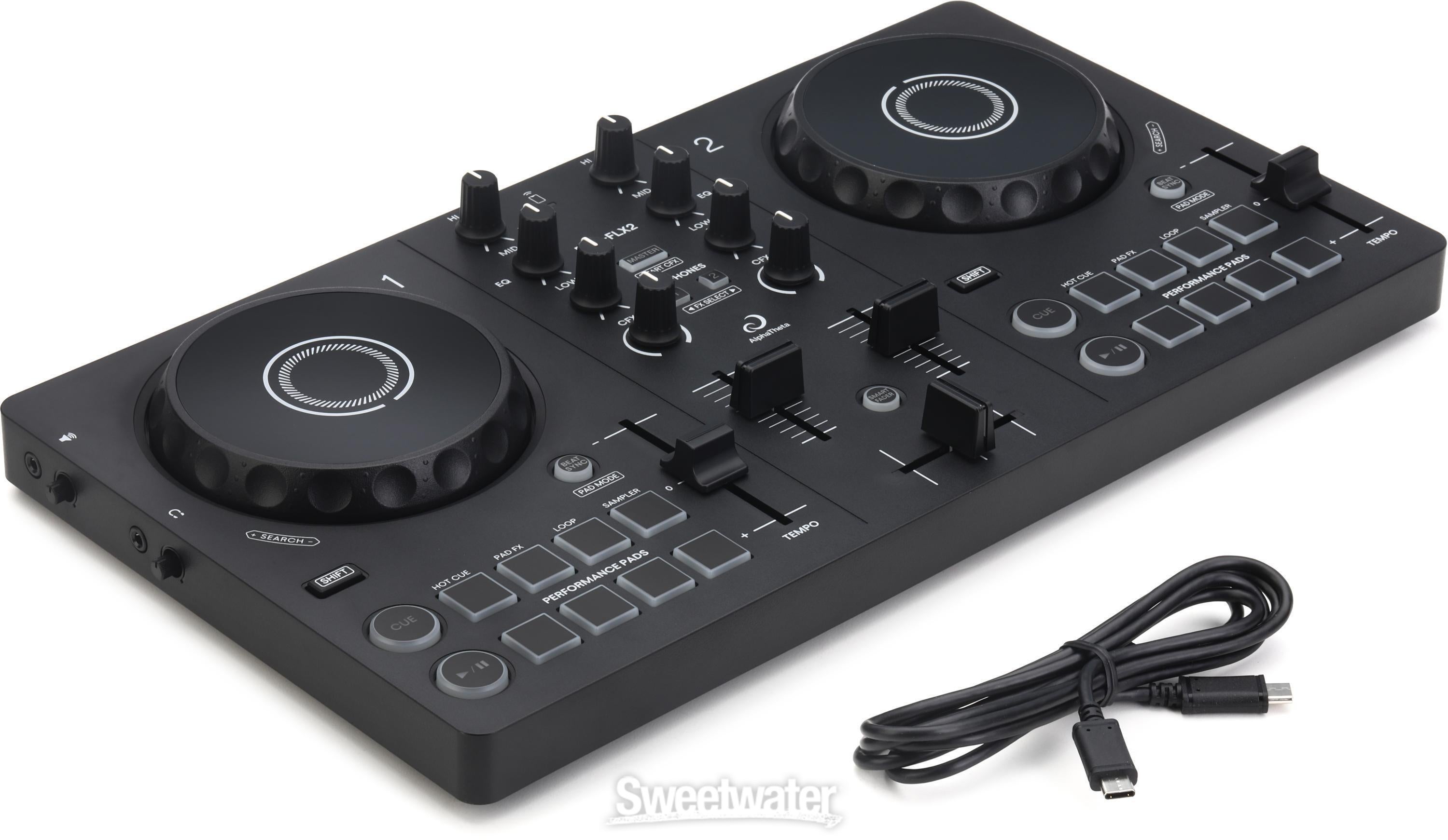 AlphaTheta DDJ-FLX2 2-deck DJ Controller | Sweetwater