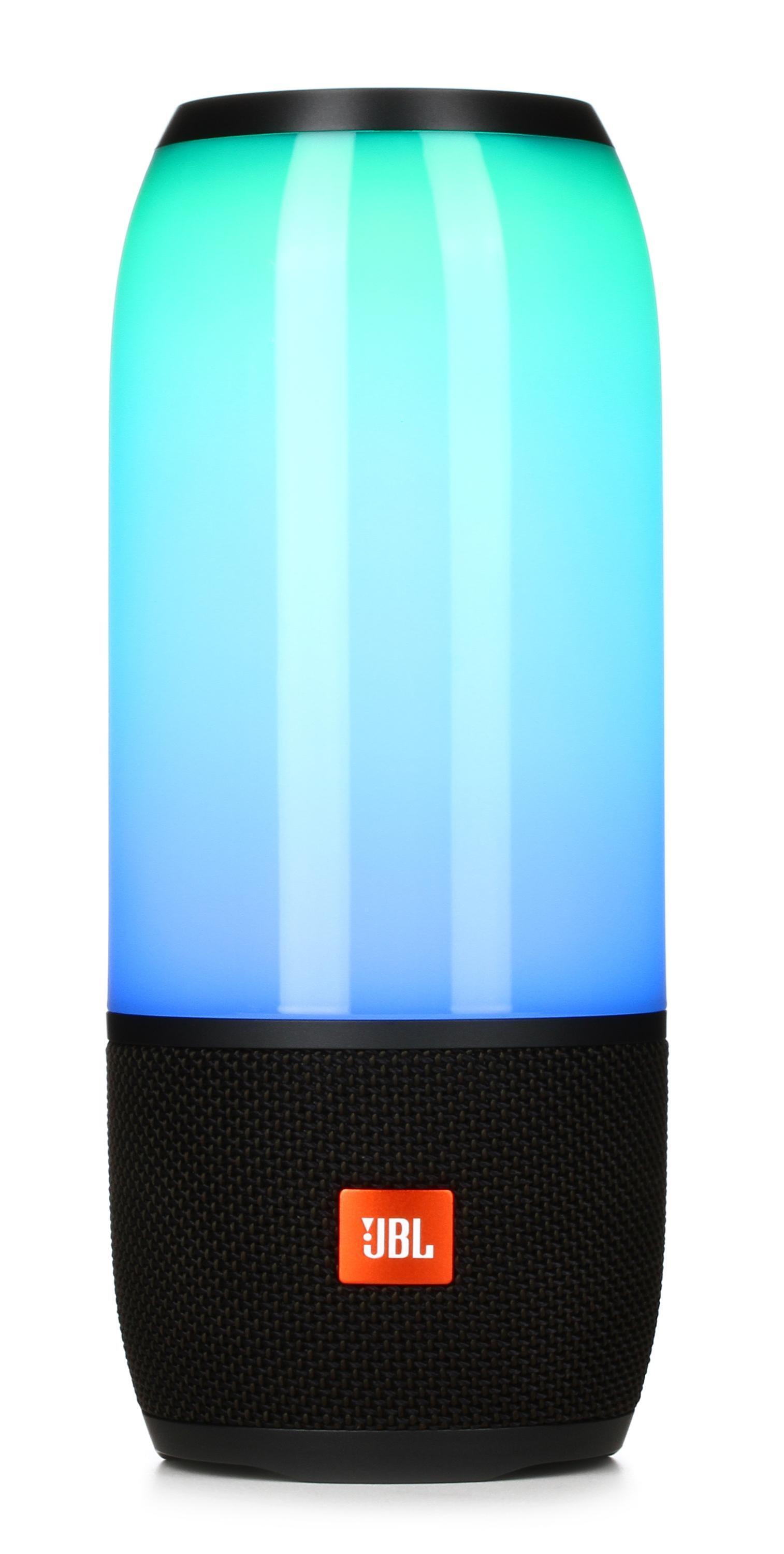 JBL Pulse 3 Portable Bluetooth Speaker with LEDs - Black | Sweetwater