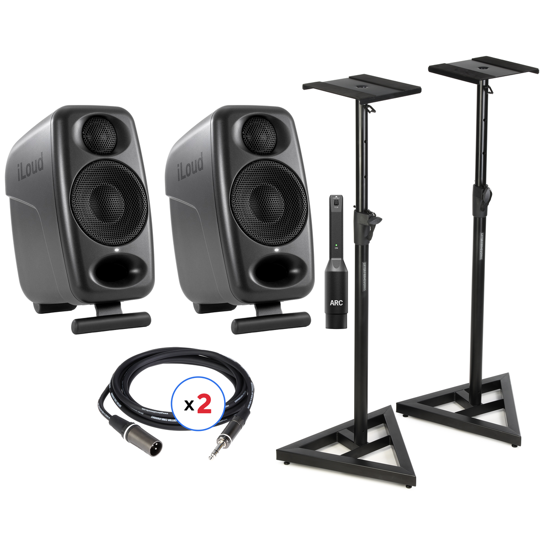 IK Multimedia iLoud Micro Monitor Pro Pair with Stands and Cables