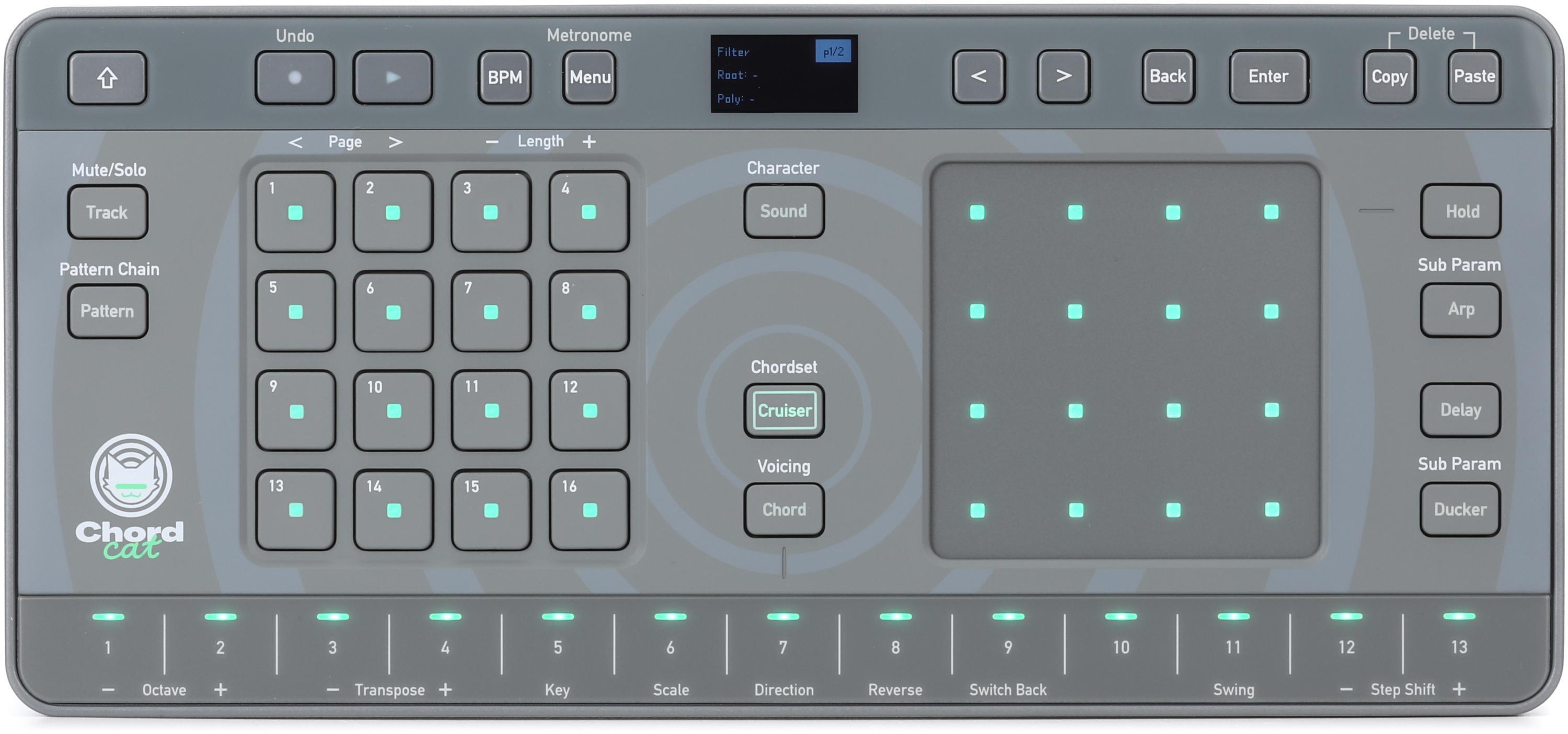 AlphaTheta Chordcat 8-track Groovebox | Sweetwater