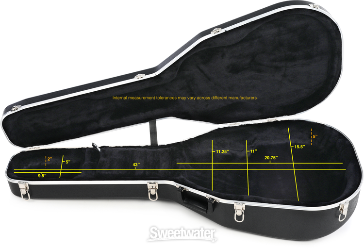 Ovation ABS Mid/Deep Guitar Case - Black | Sweetwater