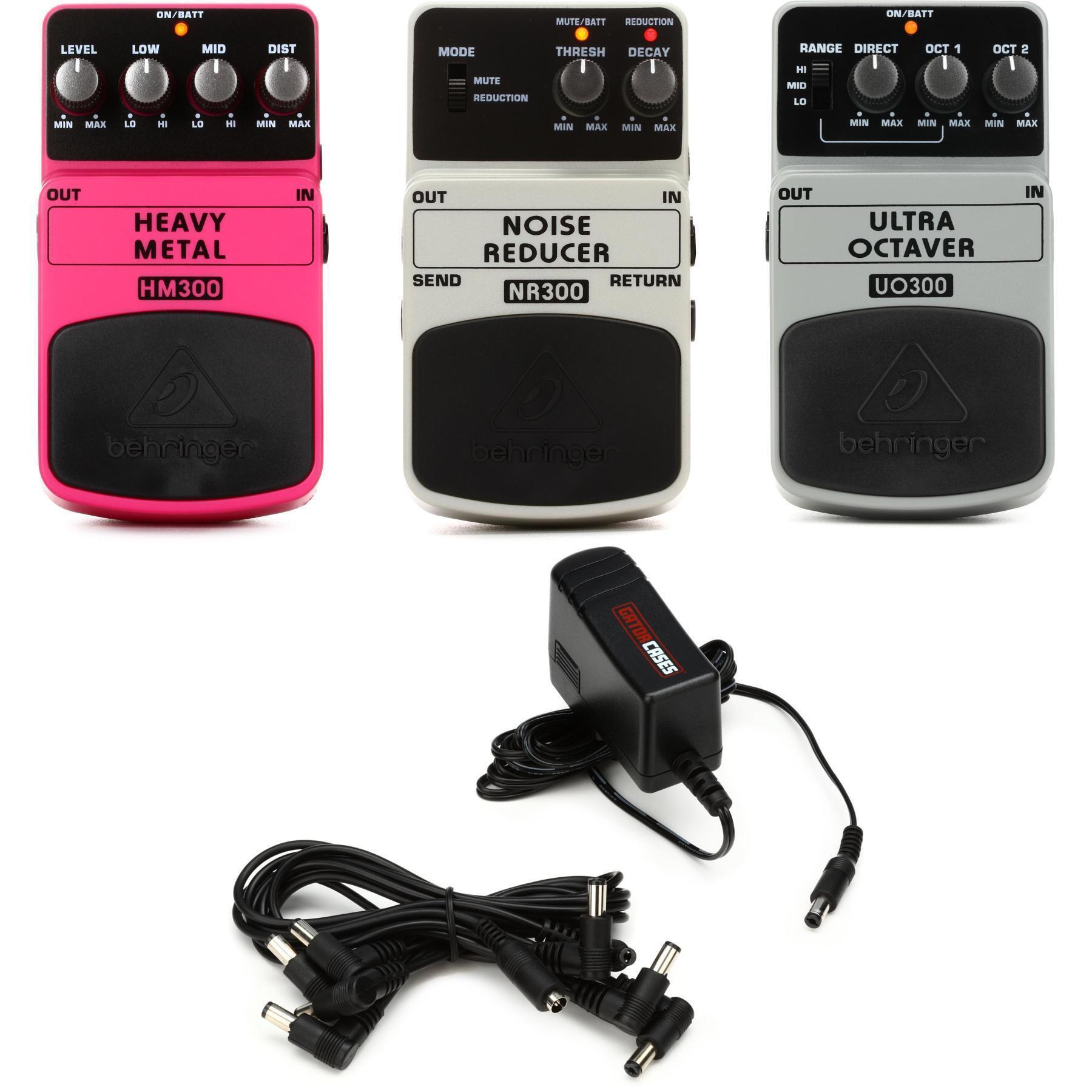 Behringer Hi Gain/Metal 3-Pack - Distortion, Octaver, and Noise