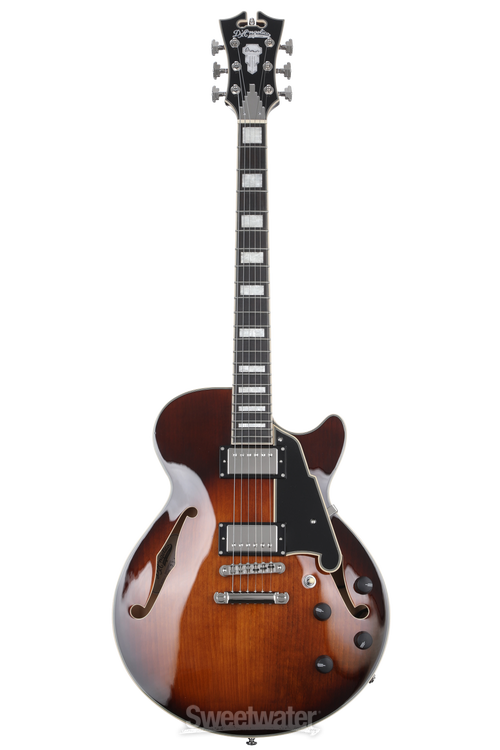 D'Angelico Premier SS Electric Guitar - Brown Burst with Stopbar