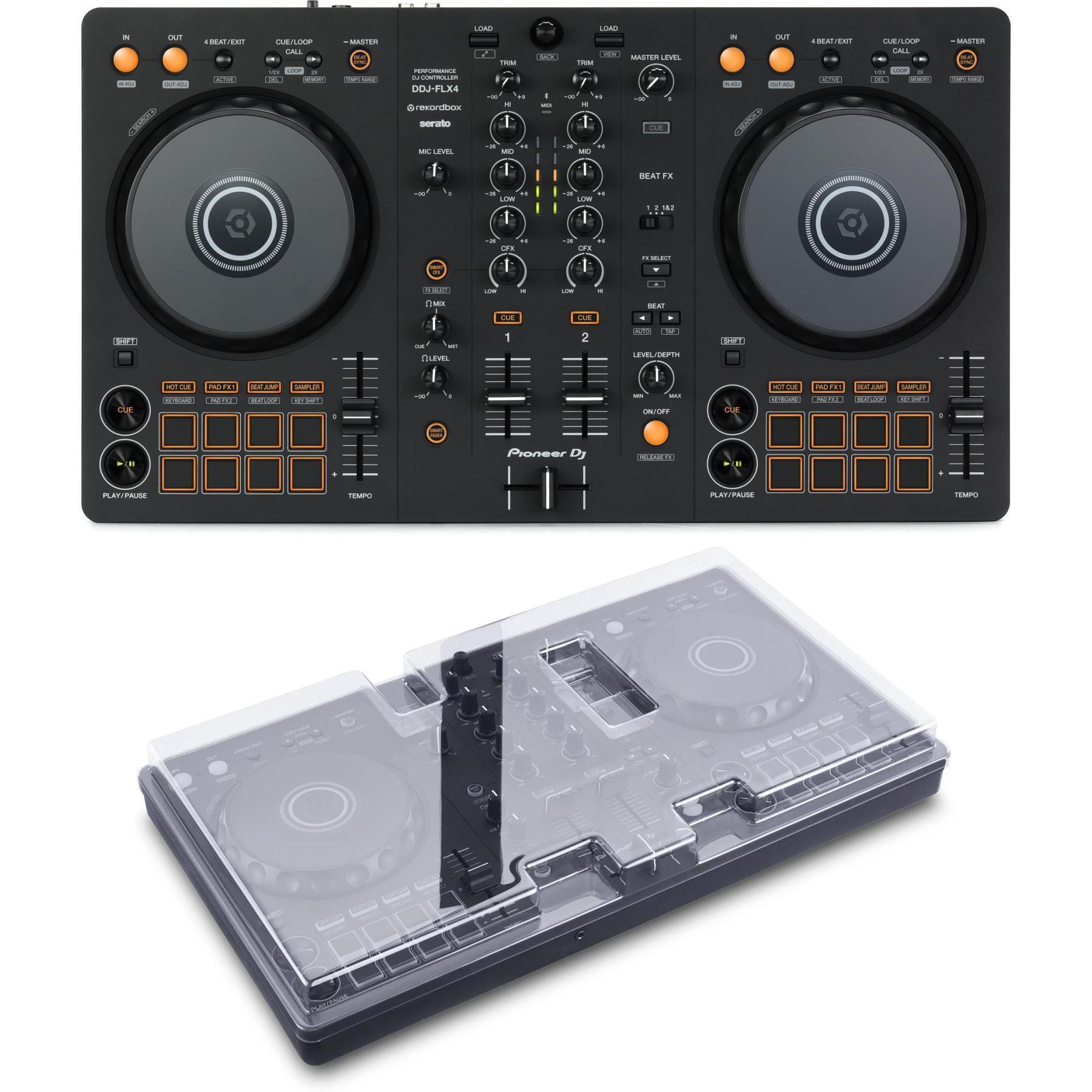 Pioneer DJ DDJ-FLX4 2-deck Rekordbox and Serato DJ Controller with