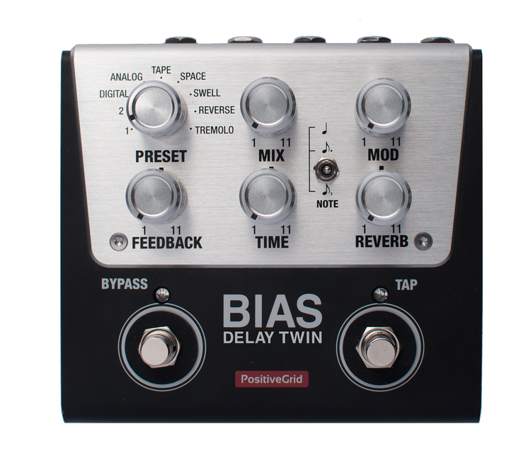 Positive Grid BIAS Delay Twin Pedal | Sweetwater