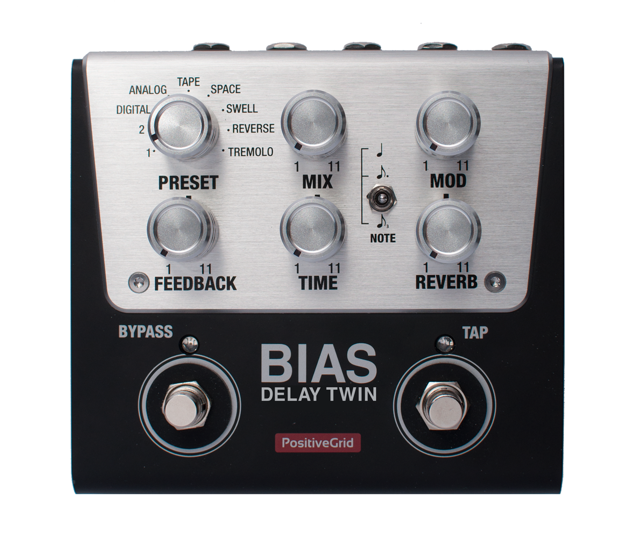 Positive Grid BIAS Delay Twin Pedal | Sweetwater