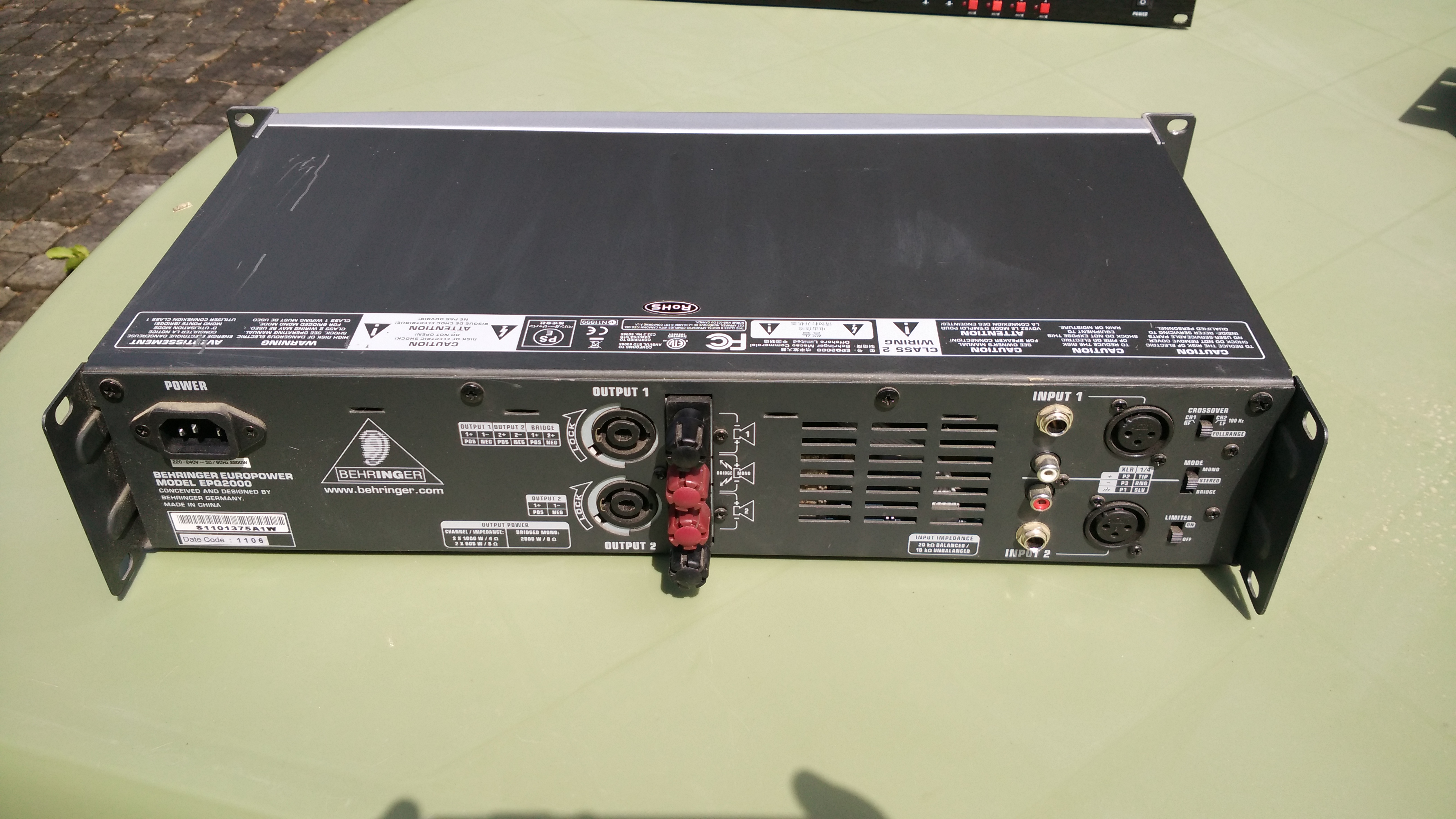 Europower EPQ2000 - Behringer Europower EPQ2000 - Audiofanzine