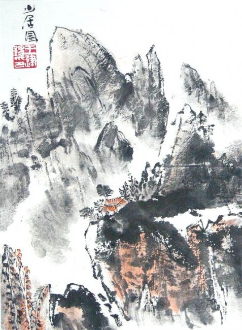 中国山水画, Painting by Wang Jian Xi Yi Zhu Gong Zuo Shi | ArtMajeur
