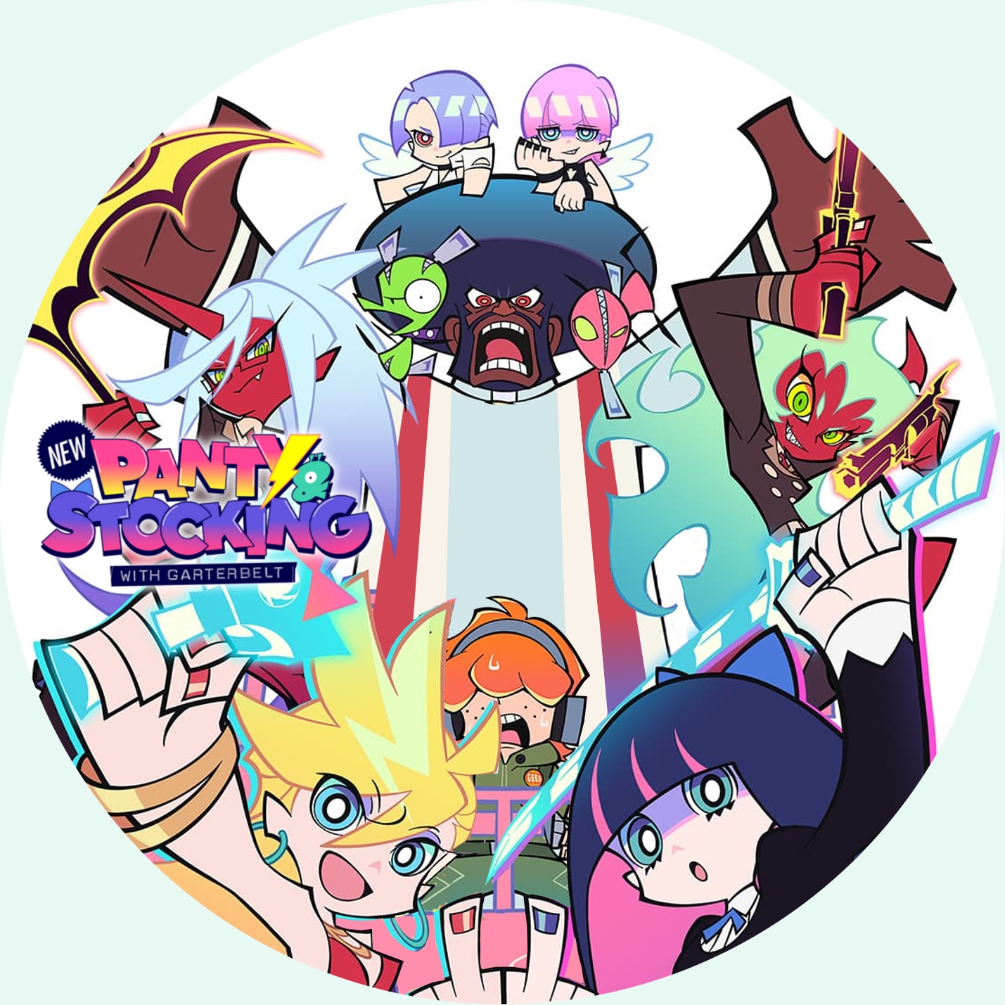 パンティ&ストッキング with ガーターベルト ” の DVDラベルです