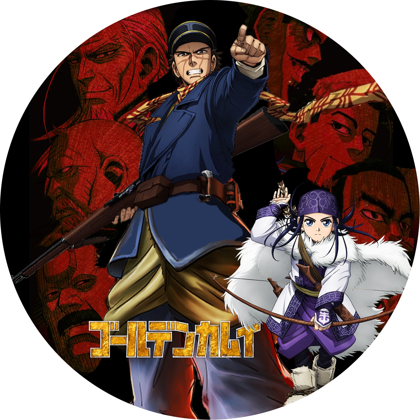 ゴールデンカムイ” 1期、2期 のDVDラベルです | meechanmama(みー