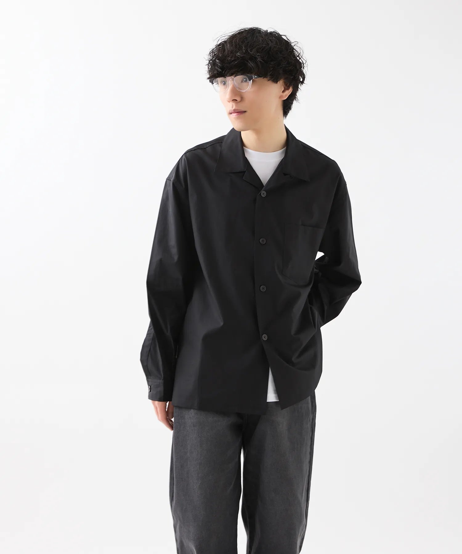 THOMAS MASON OPEN COLLAR SHIRT