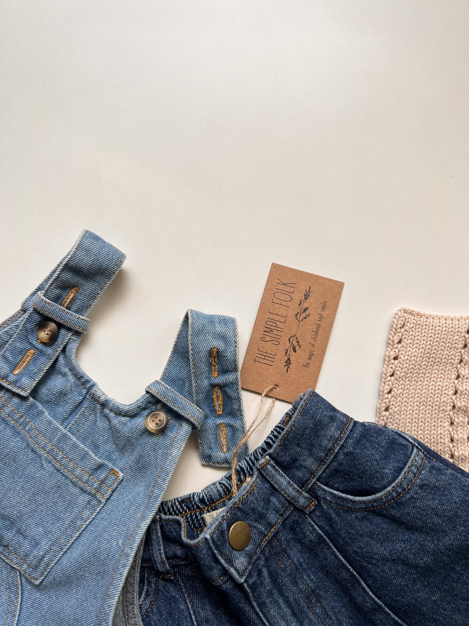 The Simple Folk〛 The Oversized Denim Dungaree – Melty Colors