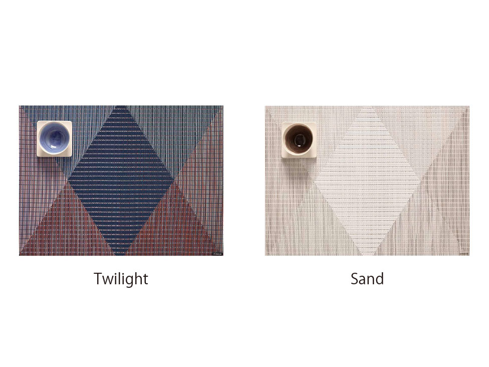 チルウィッチ ランチョンマット・シグナル｜ベージュのアーガイルチェック