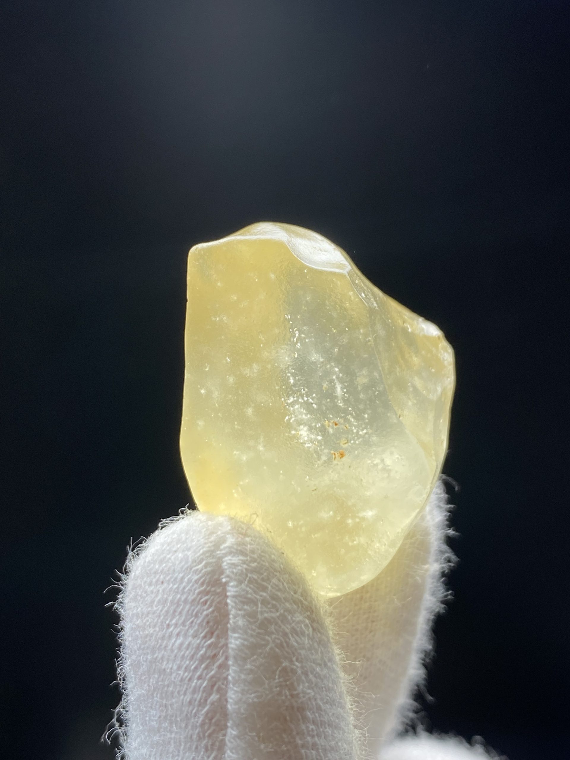 鑑別書】メテオライトジャパン リビアングラス 天然ガラス 17.5g H