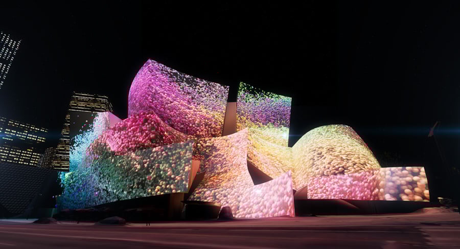 Frank Gehry's Walt Disney Concert Hall to Be Projected With