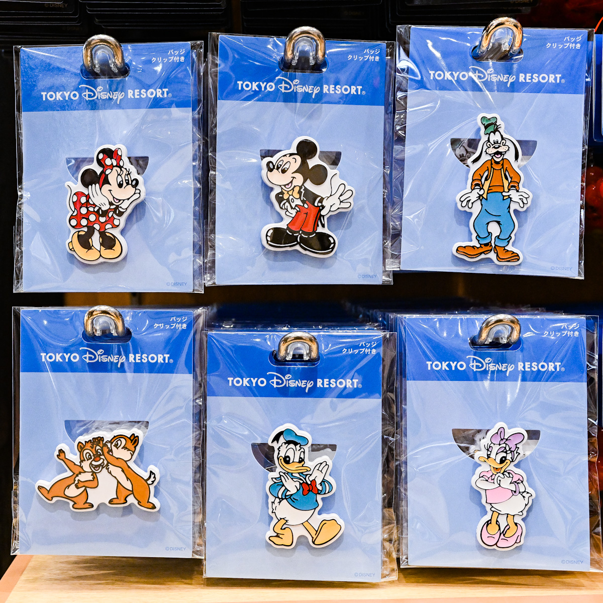 クリップ付き！東京ディズニーランド「ミッキー＆フレンズ」バッジ・お