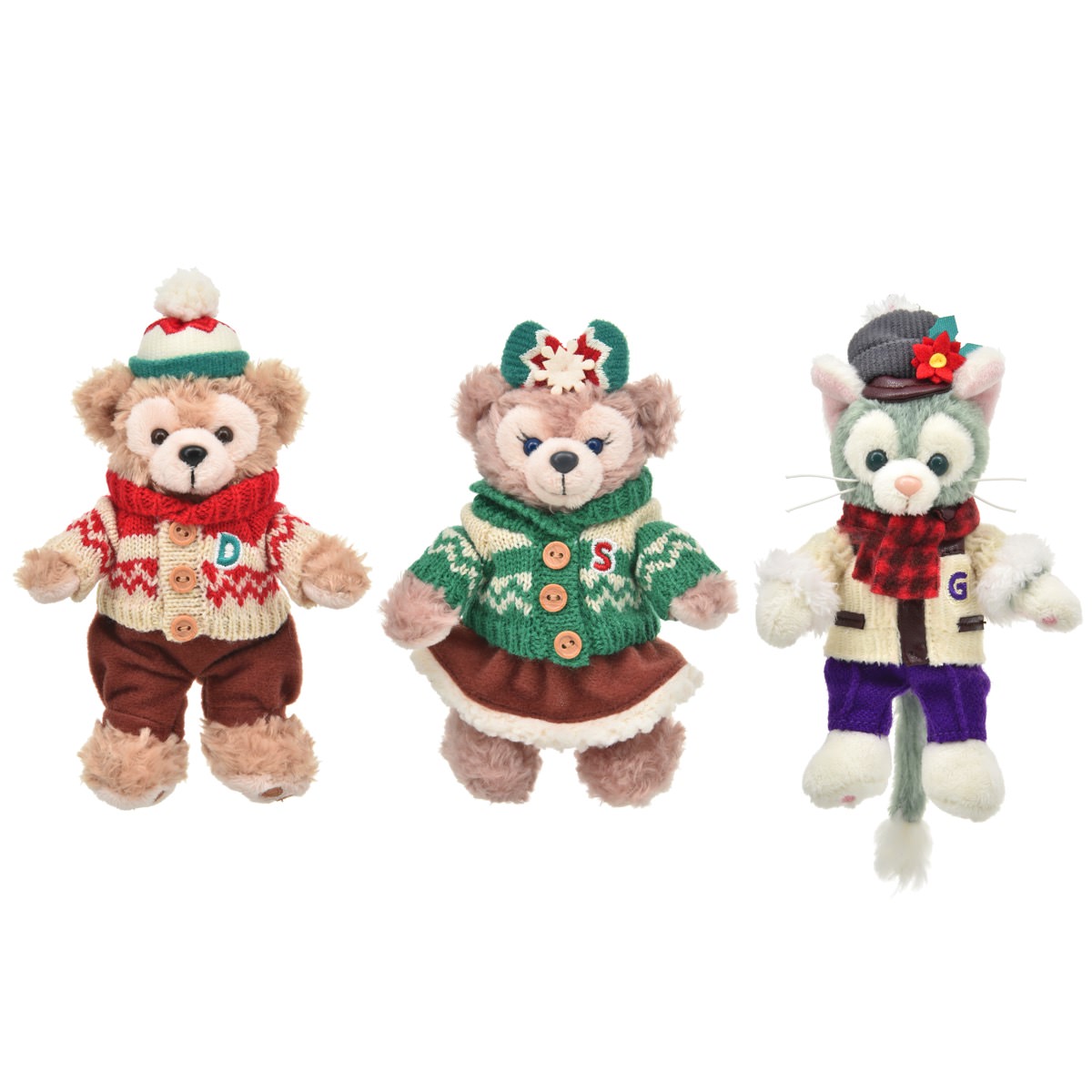 ベリーメリースノータイム☆ダッフィーのクリスマス2015ぬいぐるみバッジ -